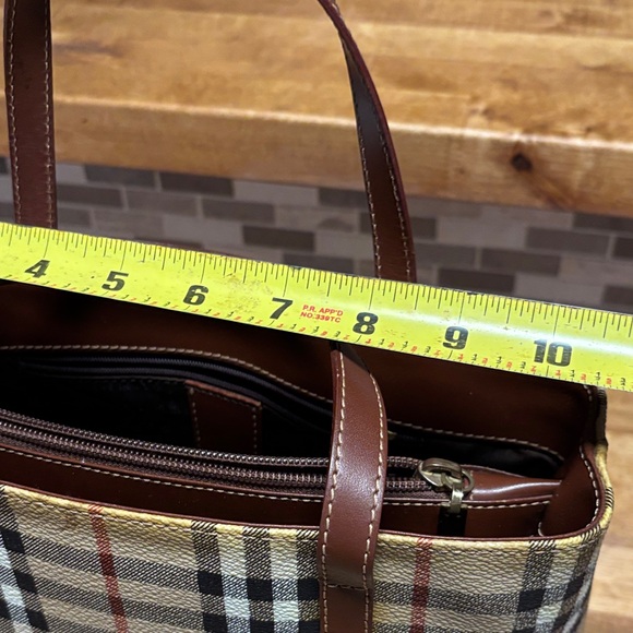 Burberry Beige and Brown Plaid Satchel - Picture 13 of 15